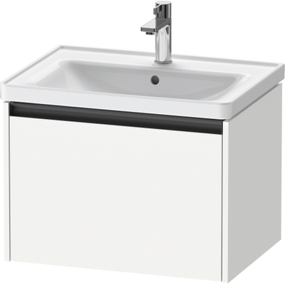 Duravit Ketho.2 Wastafelonderbouwkast - met 1 lade - 63.4x45.5x44cm - met greep antraciet - wit mat