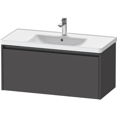 Duravit Ketho.2 Wastafelonderbouwkast - met 1 lade - 98.4x45.5x44cm - met greep antraciet - grafiet mat