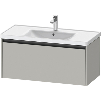 Duravit Ketho.2 Wastafelonderbouwkast - met 1 lade - 98.4x45.5x44cm - met greep antraciet - betongrijs mat