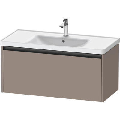 Duravit Ketho.2 Wastafelonderbouwkast - met 1 lade - 98.4x45.5x44cm - met greep antraciet - basalt mat