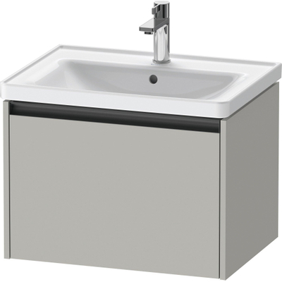 Duravit Ketho.2 Wastafelonderbouwkast - met 1 lade - 63.4x45.5x44cm - met greep antraciet - betongrijs mat