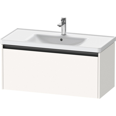 Duravit Ketho.2 Wastafelonderbouwkast - met 1 lade - 98.4x45.5x44cm - met greep antraciet - wit supermat