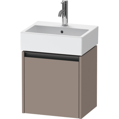 Duravit Ketho.2 Wastafelonderbouwkast - met 1 deur - 43.4x33.8x44cm links - met greep antraciet - basalt mat