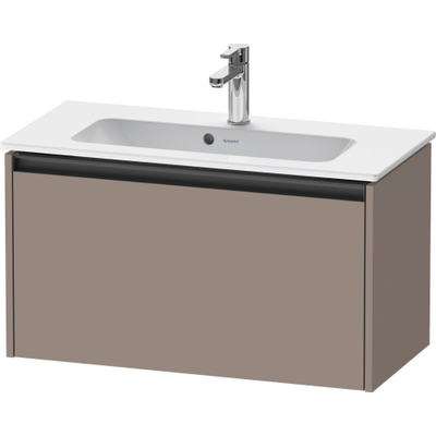 Duravit Ketho.2 Wastafelonderbouwkast - met 1 lade - 68x39x44cm - met greep antraciet - basalt mat