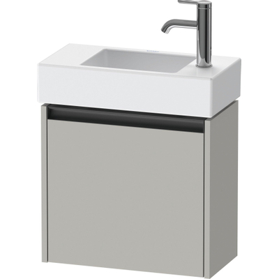 Duravit ketho 2 meuble sous lavabo avec 1 porte 48.4x23.8x44cm gauche, avec poignée gris béton anthracite mat