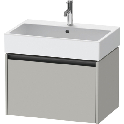 Duravit Ketho.2 Wastafelonderbouwkast - met 1 lade - 68.4x46x44cm - met greep antraciet - betongrijs mat