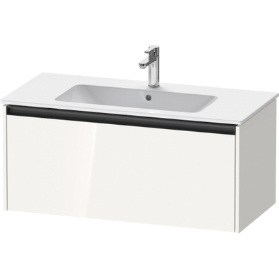 Duravit Ketho 2 meuble sous-lavabo avec 1 tiroir 101x48x44cm avec poignée blanc brillant anthracite