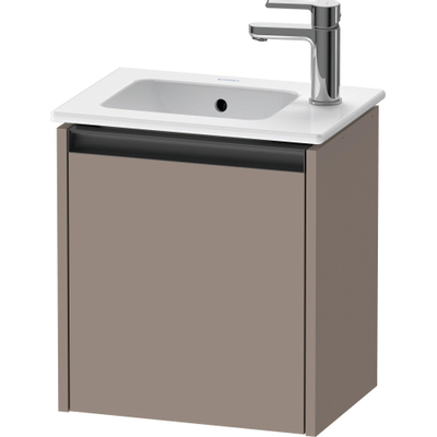 Duravit Ketho 2 meuble lave-mains avec 1 porte 41x29.2x44cm gauche, avec poignée basalte anthracite mat