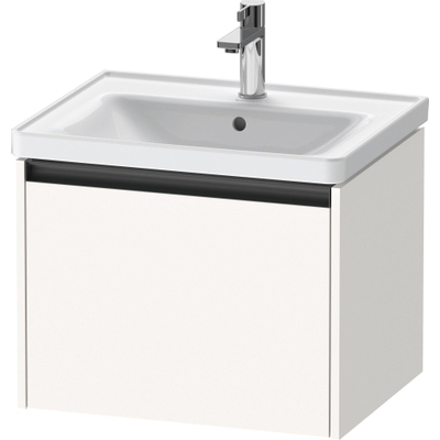 Duravit Ketho.2 Wastafelonderbouwkast - met 1 lade - 58.4x45.5x44cm - met greep antraciet - wit supermat