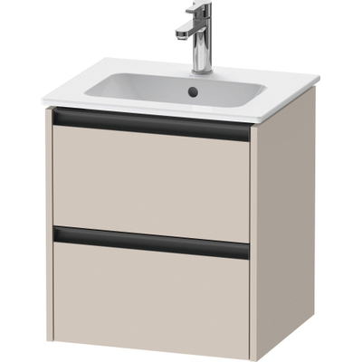 Duravit Ketho.2 Wastafelonderkast - 51x42x54.9cm geschikt - voor 1 waskom - spaanplaat - taupe mat