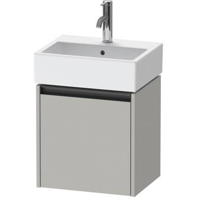 Duravit ketho 2 meuble sous lavabo avec 1 porte 43.4x33.8x44cm gauche, avec poignée anthracite béton gris mat