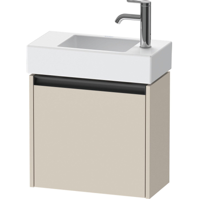 Duravit ketho 2 meuble sous lavabo avec 1 porte 48.4x23.8x44cm gauche, avec poignée anthracite taupe super mat