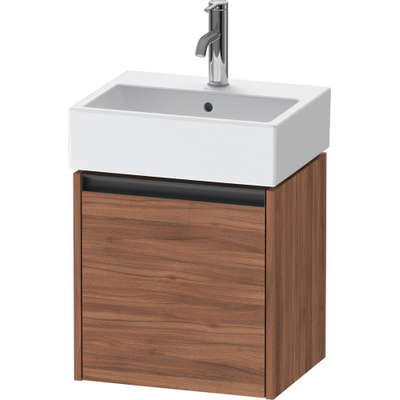 Duravit ketho 2 meuble sous lavabo avec 1 porte 43.4x33.8x44cm à gauche, avec poignée noyer anthracite mate