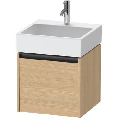 Duravit Ketho.2 Wastafelonderbouwkast - met 1 lade - 48.4x46x44cm - met greep antraciet - natuur eiken mat