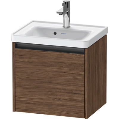 Duravit Ketho.2 Wastafelonderbouwkast - met 1 lade - 48.4x37.5x44cm - met greep antraciet - donker noten mat