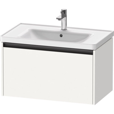 Duravit Ketho.2 Wastafelonderbouwkast - met 1 lade - 78.4x45.5x44cm - met greep antraciet - wit mat