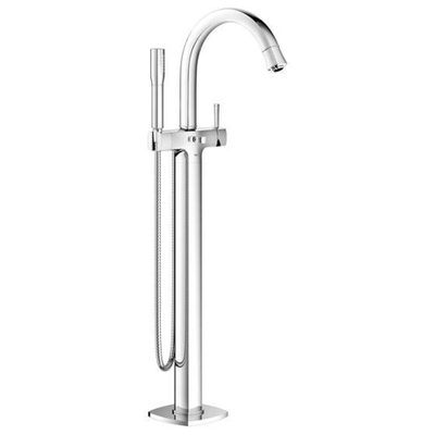 GROHE Grandera Freestander badkraan met omstel met douchehouder met handdouche en doucheslang 125cm chroom/goud