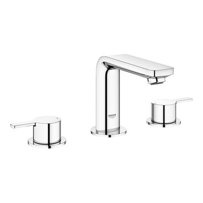 GROHE Lineare New wastafelkraan - m-size - opbouw - laag - 3-gats - tweegreeps - chroom
