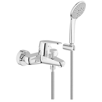 GROHE Eurodisc Cosmopolitan badkraan met omstel en koppelingen 46mm inclusief garnituur chroom