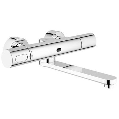 GROHE Eurosmart wastafelkraan - wand - voorsprong 28.7cm - thermostatisch - met sensor - chroom