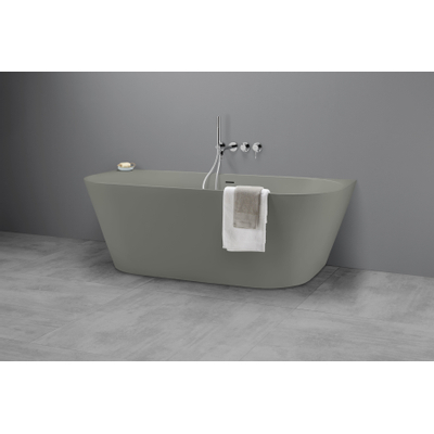 Baignoire Royal plaza Violeta demi îlot 170x73cm béton gris