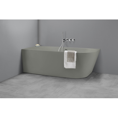 Baignoire Royal plaza Violeta demi-îlot 170x73cm gauche béton gris