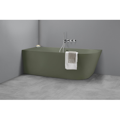 Royal plaza Violeta baignoire demi autoportante 170x73cm gauche vert mat