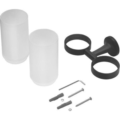 Duravit Starck T Tandenborstelhouder - dubbel - matglas - mat zwart