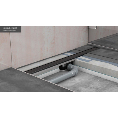 Aco Showerdrain c colours caniveau de douche 785mm H=68 bride de sol grille noir