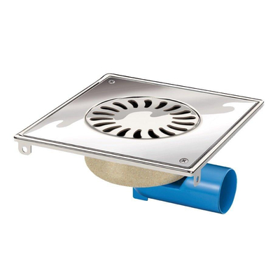 Berg Van Den Siphon de sol réglable 20x20 cm. inox