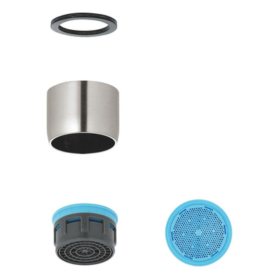 GROHE mousseur M22x1 aspect inox