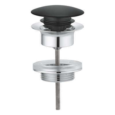 GROHE garniture de vidage push open noir