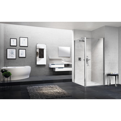 Novellini Young 2.0 1B porte pivotante pour niche 77/81x200cm matchroom/satin