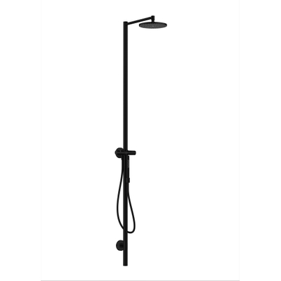 Axor Starck Nature buitendouche – thermostatisch – Ø24 cm hoofddouche – staafhanddouche – 215 cm hoog – zwart mat