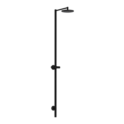 Axor Starck Nature douche extérieure – douche de tête Ø 24 cm – mitigeur sans douchette – hauteur 215 cm – noir mat