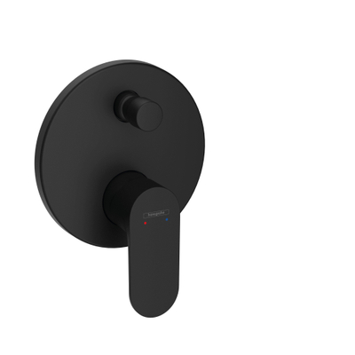 Hansgrohe Rebris s Mitigeur bain encastré 1 trou + combinaison de sécurité m.noir mat