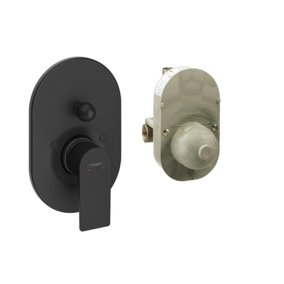 Hansgrohe Rebris Mitigeur bain encastré monotrou set noir mat