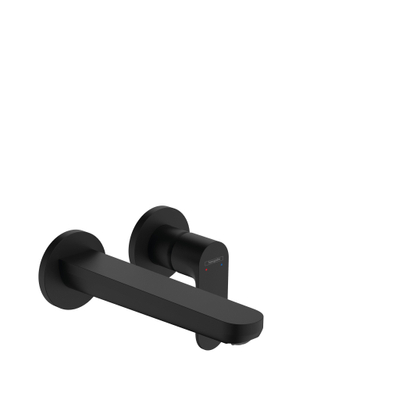 Hansgrohe Rebris s 1 greeps wastafelkraan - inbouw - wandmontage - met uitloop 20 cm - mat zwart