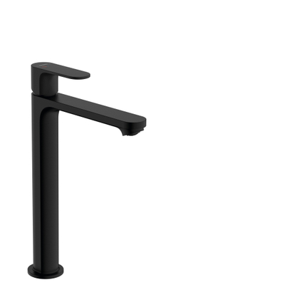 Hansgrohe Rebris S Mitigeur lavabo highriser 1 trou 240 coolstart avec bonde noir mat