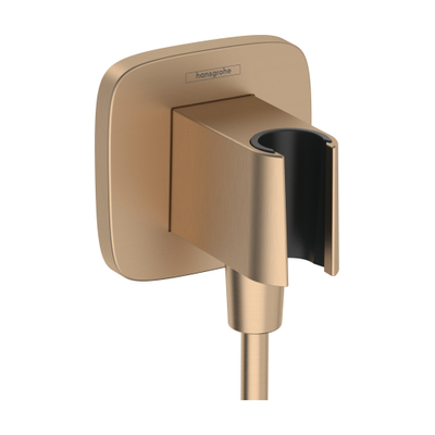 Hansgrohe Fixfit q - handdouchehouder inclusiefaansluitbocht - geborsteld brons