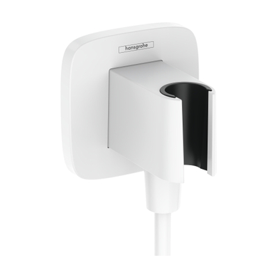 Hansgrohe Fixfit q - handdouchehouder - inclusief muuraansluitbocht - mat wit