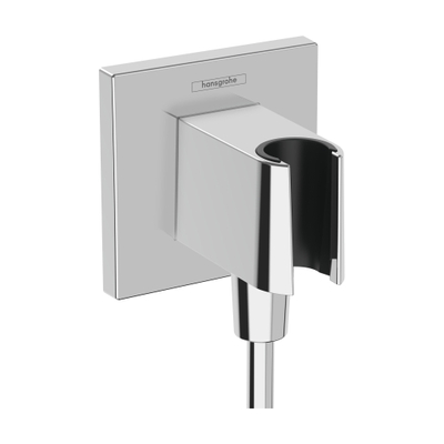 Hansgrohe Fixfit e - handdouchehouder - inclusief muuraansluitbocht - hoogglans chroom