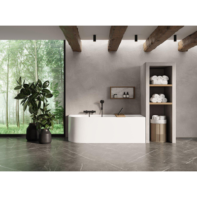 Collection de baignoire Looox baignoire d'angle - 170x70x55cm - gauche - blanc brillant