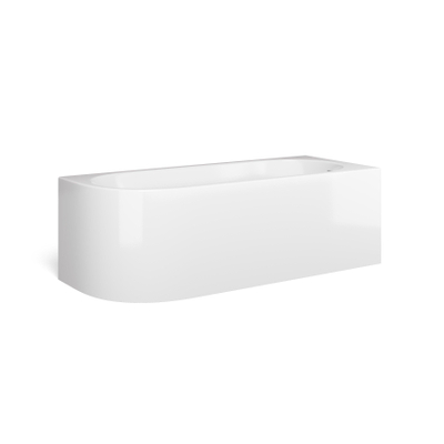 Looox Bath collection hoekbad - 170x70x55cm - rechts - wit glans