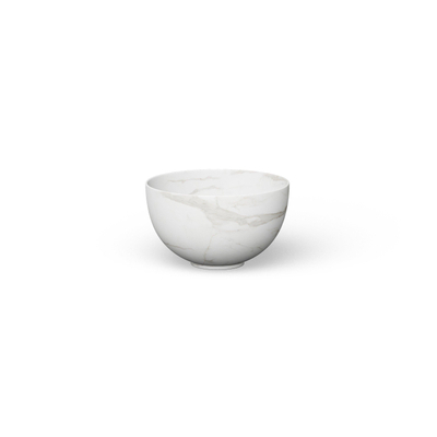 Looox sink collection opzetwastafel small diameter 23cm calacatta