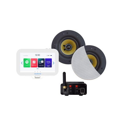 Aquasound N-Joy Connect n-joy connect badkamerradio - controller (ipx7) - wand lader - rumba speakerset wit - bluetooth versterker / 30 watt / 230v/12v