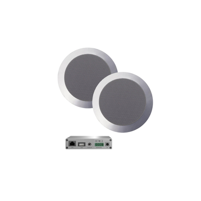 Aquasound WiFi Audio wifi-audiosysteem - (airplay - dlna) - 30 watt - incl twist speakers mat chroom (135 mm) - . 230v/12v - lan / wlan