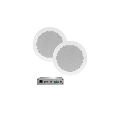 Aquasound WiFi Audio wifi-audiosysteem - (airplay - dlna) - 30 watt - incl twist speakers wit (135 mm) - . 230v/12v - lan / wlan