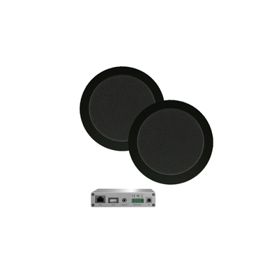 Aquasound wifi-audio versterker 30W m/twist speakers m.zwart