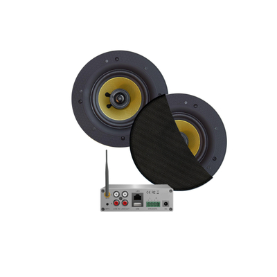 Aquasound WiFi Audio wifi-audiosysteem - (airplay - dlna) - 70 watt - incl zumba speakers zwart (230 mm) - . 230v/24v - lan / wlan